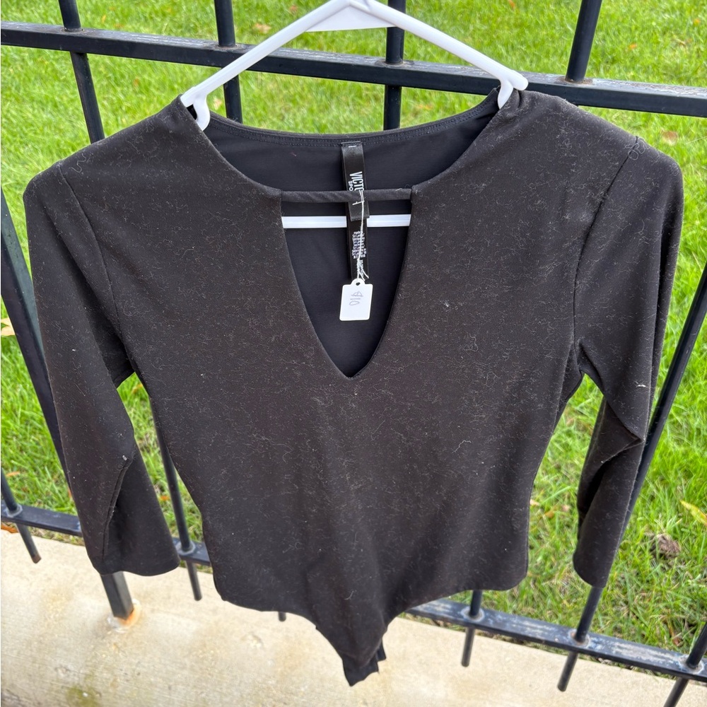 Victoria’s Secret Black V-Neck Bodysuit